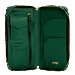 WOLF Signature Vegan Collection Green Travel Case