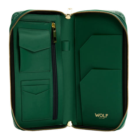 WOLF Signature Vegan Collection Green Travel Case