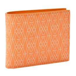 Wolf Signature Vegan Collection Orange Billfold Coin Wallet