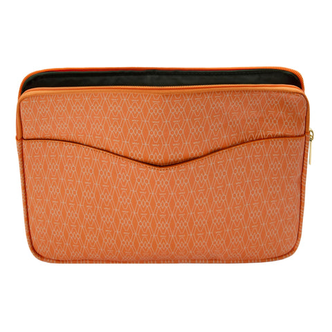 Wolf Signature Vegan Collection Orange Laptop Zip Case