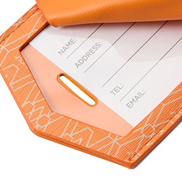 Wolf Signature Vegan Collection Orange Luggage Tag