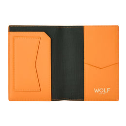 Wolf Signature Vegan Collection Orange Passport Sleeve