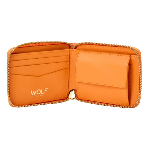 Wolf Signature Vegan Collection Orange Range Zip Around Wallet