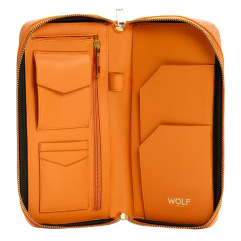 Wolf Signature Vegan Collection Orange Travel Case