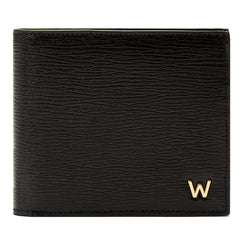 Wolf W Collection Leather Black Billfold Coin Wallet, 774102