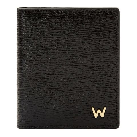 Wolf W Collection Leather Black ID Card Case, 774302