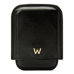 Wolf W Collection Leather Black Molded Card Case, 774502