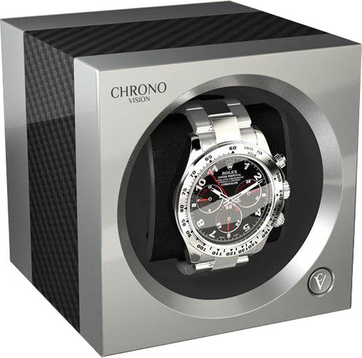 Chronovision One Watch Winder Bluetooth Carbon Chrome Silk 70050/101.17