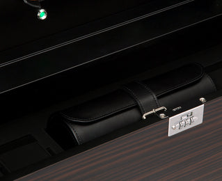 WOLF Watch Winder Regent 12 Piece Cabinet Matt Zebra Black