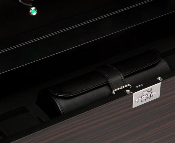 WOLF Watch Winder Regent 12 Piece Cabinet Matt Zebra Black