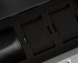 WOLF Watch Winder Regent 12 Piece Cabinet Matt Zebra Black