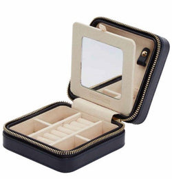 Wolf Jewellery Case Maria Zip Small Navy 766217