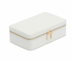 WOLF Jewellery Case Maria Zip Medium White