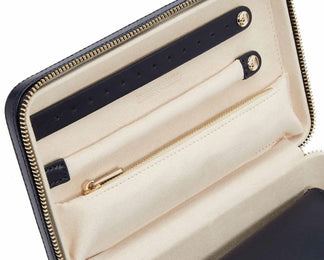 WOLF Jewellery Case Maria Zip Medium Navy