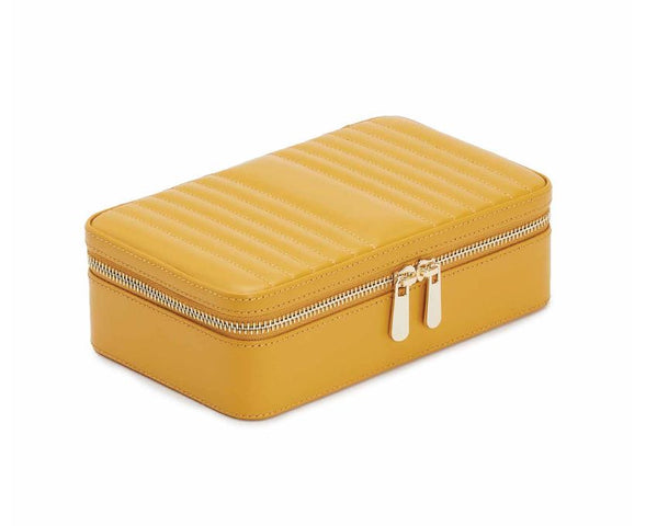 WOLF Jewellery Case Maria Zip Medium Musturd