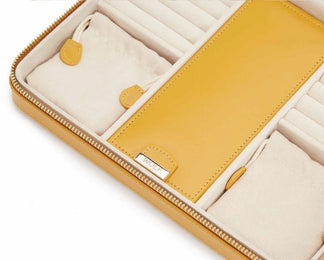 WOLF Jewellery Case Maria Zip Large Musturd